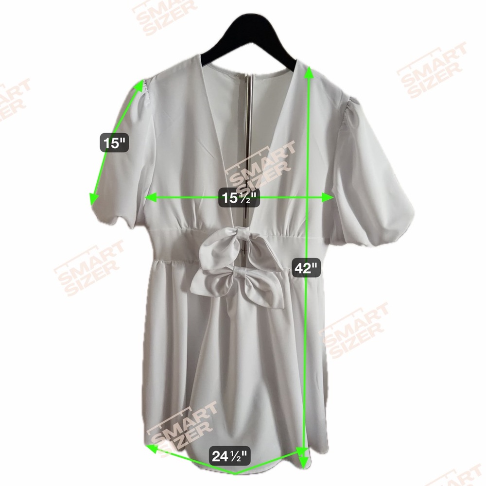 Chic White Puff Sleeve Mini Dress - Picture 5 of 5